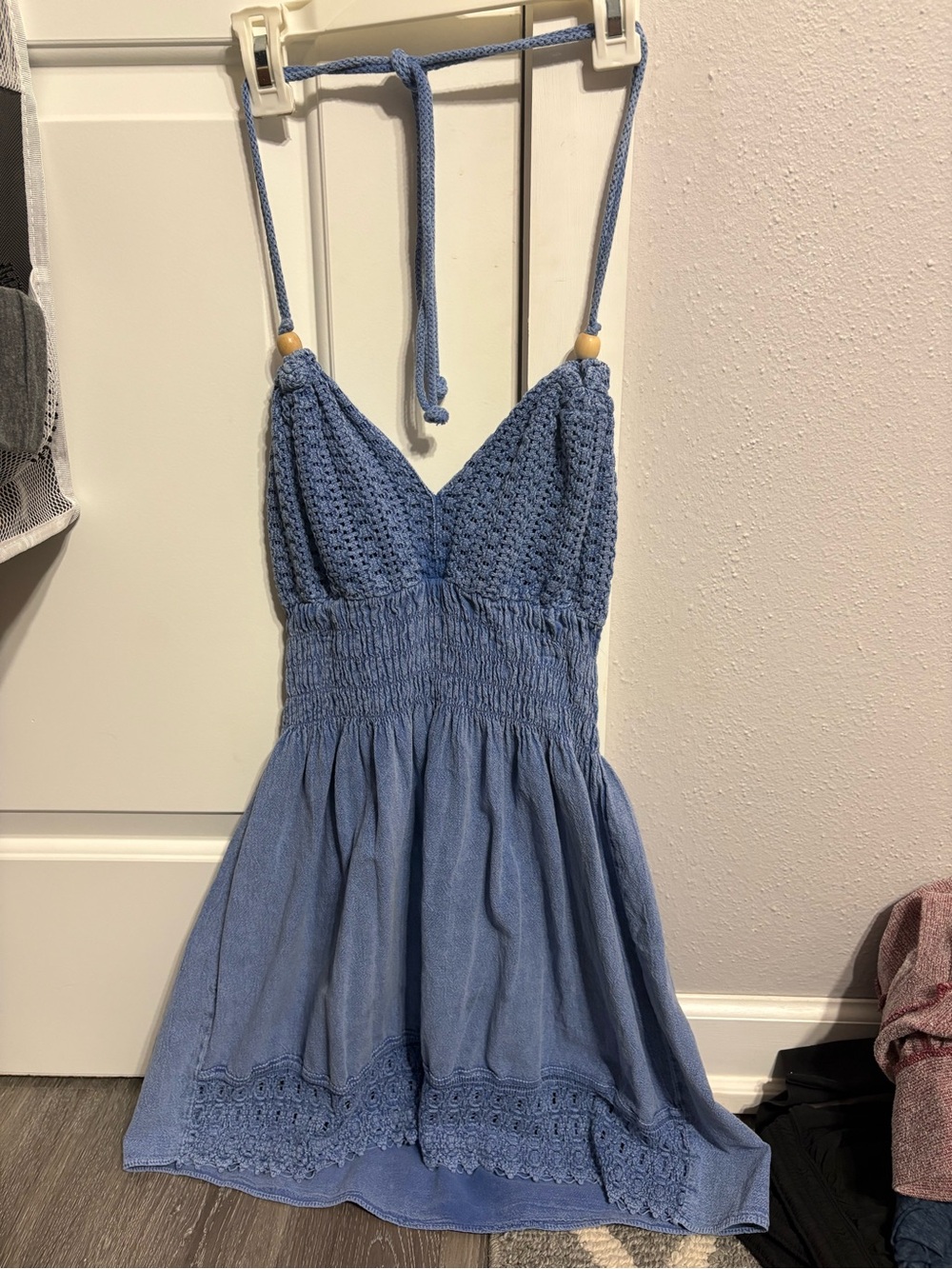 Light Blue Crochet Top Sundress